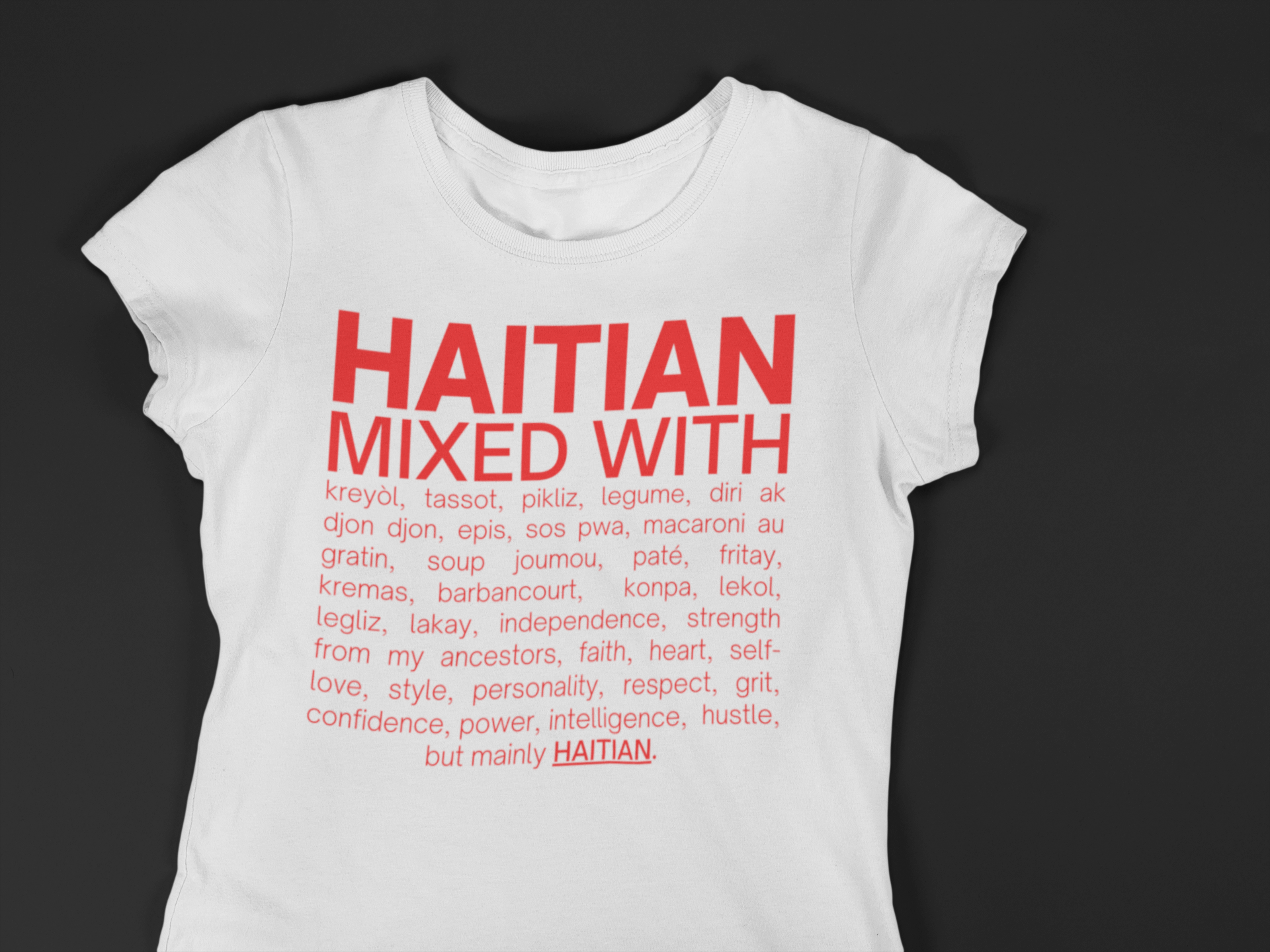 Haitian Mixed With "Kreyol" T-Shirt (Version 2.0)