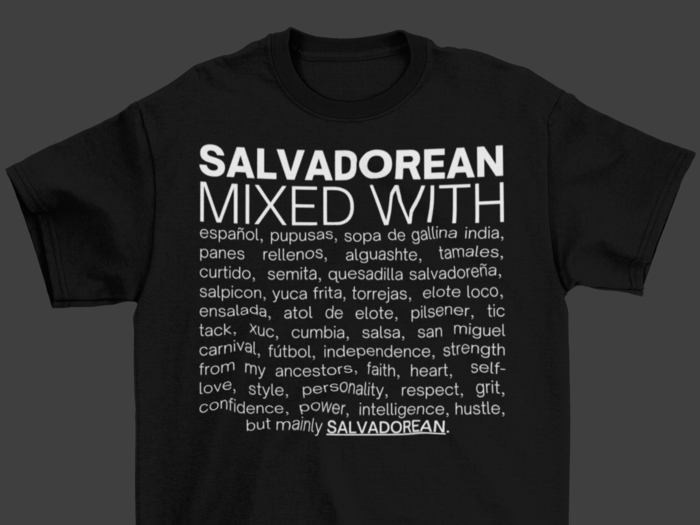 Salvadorean Mixed With "Pupusas & Panes Rellenos" T-shirt
