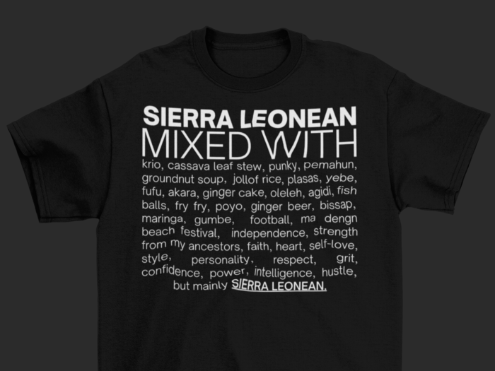 Sierra Leonean Mixed With "Cassava Leaf Stew & Poyo" T-Shirt