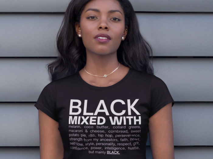 Blive Bunke af Fortov Black Mixed With "Black" T-Shirt – Essence Design Shop LLC
