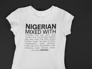 Nigerian Mixed With "Afrobeats & Jollof" T-Shirt