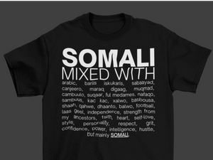 Somali Mixed With "Bariis Iskukaris & Shaah" T-Shirt